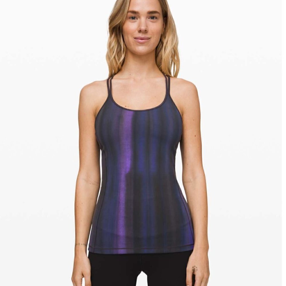 LULULEMON Free To Be Tank *Everlux Brushed Spray Dye Lunar Purple Intergalactic